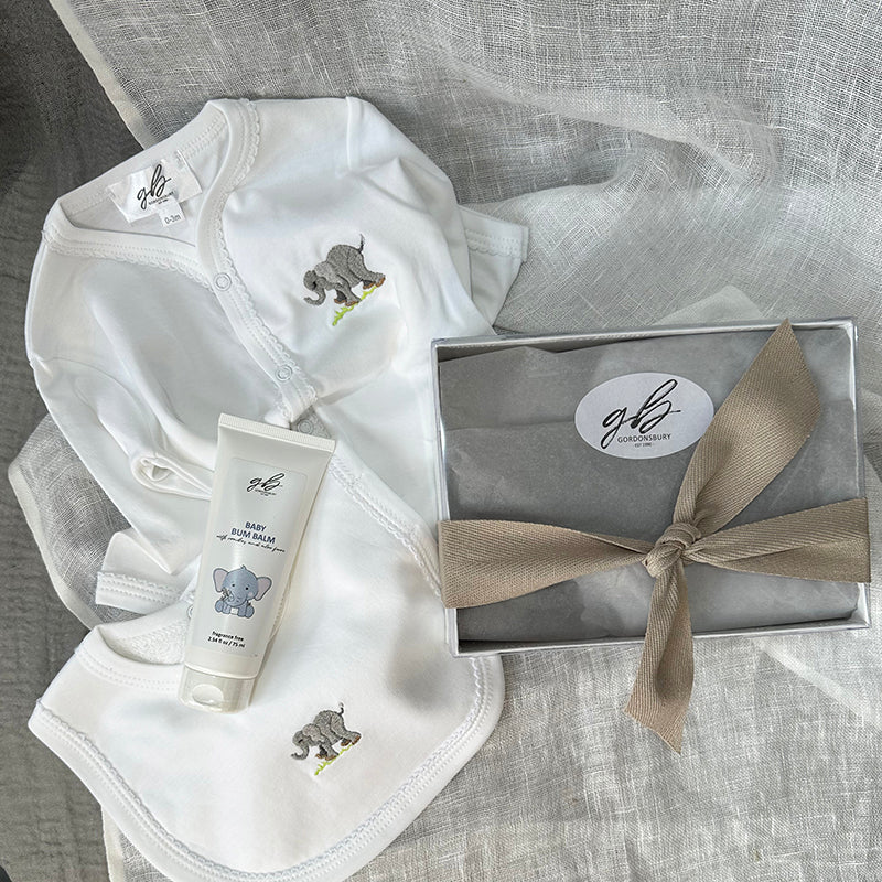 Newborn Baby Gift Set Bib Onsie and Diaper Cream 