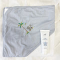 Gray Gingham Hooded Towel & Bum Balm Diaper Cream | Embroidered Safari Elephant