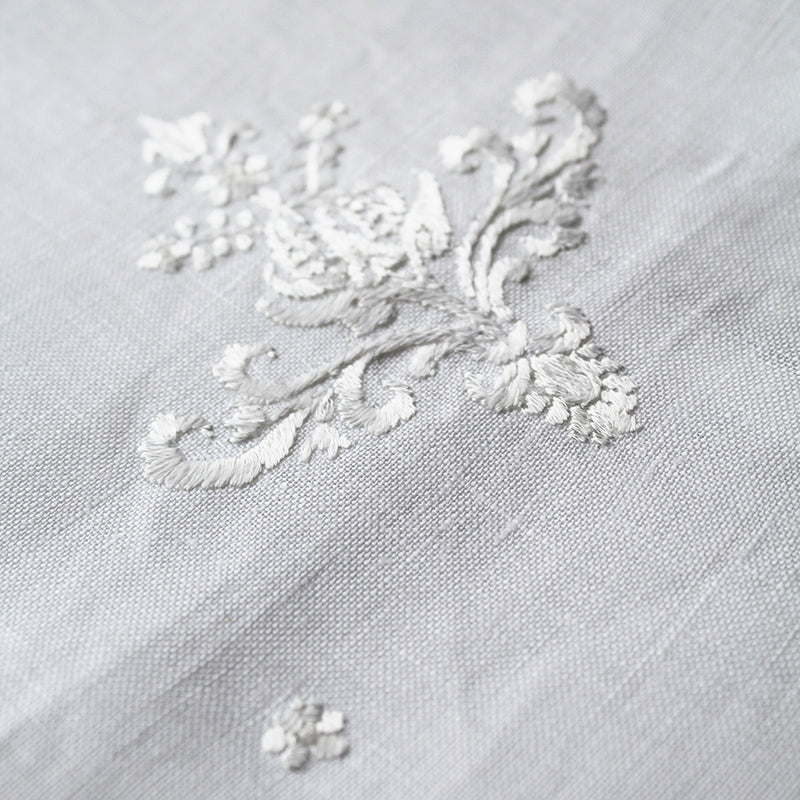 cotton linen embroidered guest towel