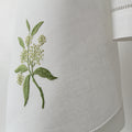 cotton linen embroidered guest towel detail
