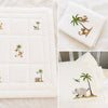 White Cotton Baby Bedding Set | Hand Embroidered Safari Animals