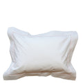 White Cotton Baby Boudoir Pillow Sham, Pink Trim