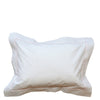 White Cotton Baby Boudoir Pillow Sham, Pink Trim