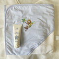 Luxury Safari Lion Baby Hooded Towel & Diaper Cream Gift Set