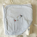 Blue Striped Hooded Towel & Bum Balm Diaper Cream | Embroidered Nautical Sailboats