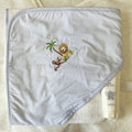 Blue Gingham Hooded Towel & Bum Balm Diaper Cream | Embroidered Safari Lion