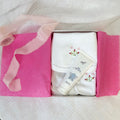 Newborn Baby Gift Set Rosebud Bib,  Onesie & Diaper Cream