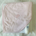 Pink Striped Hooded Towel & Bum Balm Diaper Cream | Embroidered Pink Bunny
