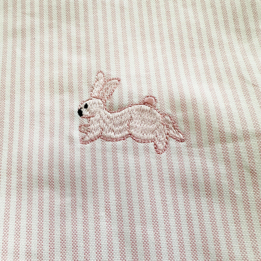 Baby Hooded Towel with Pink Bunny