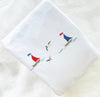 Cotton Crib Fitted Sheet, hand embroidered Nautical Sailboats