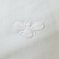 Cotton Crib Fitted Sheet, hand embroidered White Baby Bees