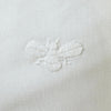 Cotton Crib Fitted Sheet, hand embroidered White Baby Bees