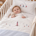 Cotton Crib Duvet Cover, Nautical Sailboats