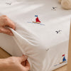 Cotton Crib Fitted Sheet | Hand Embroidered | Sailboats