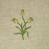 Pure Linen Guest Towel, Hand Embroidered Tulip, Natural