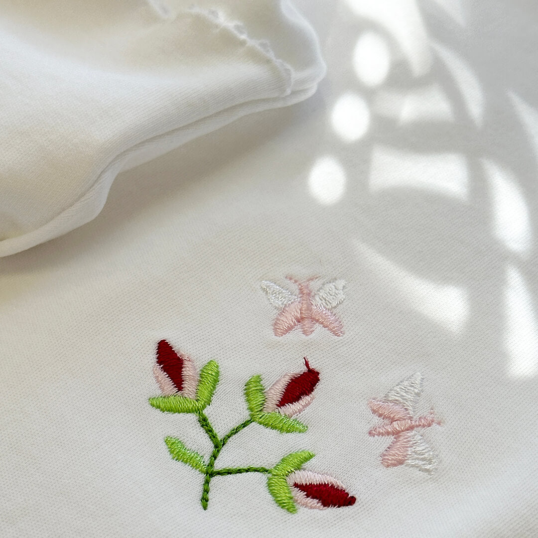 Pima Cotton Newborn Sleepsack with Rosebuds