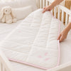 Luxury Cotton Crib Quilt, Baby Bee Pink