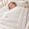 Luxury Cotton Crib Quilt, Baby Bee Grey