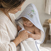 Pima Cotton Baby Hooded Towel | Hand Embroidered | Elephant