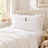 White Cotton Standard Pillow Sham, Nautical Sailboats & Light House