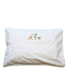 White Cotton Standard Pillow Sham, Safari Animals
