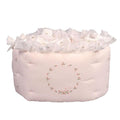 crib bumper rosebud pink