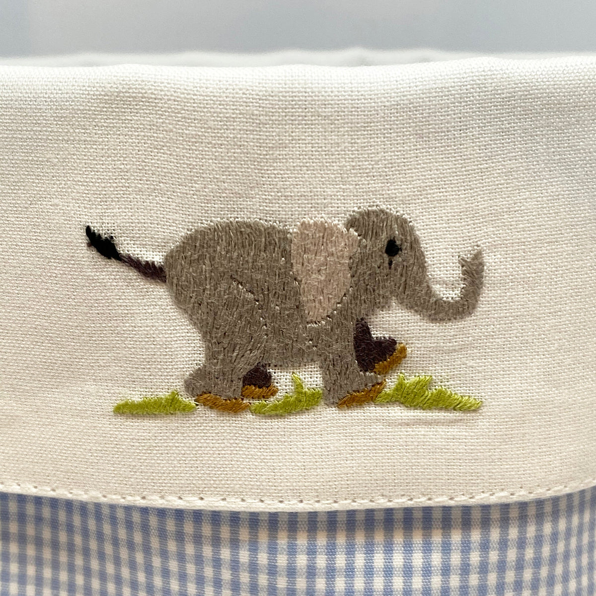 elephant detail on baby vanity holder