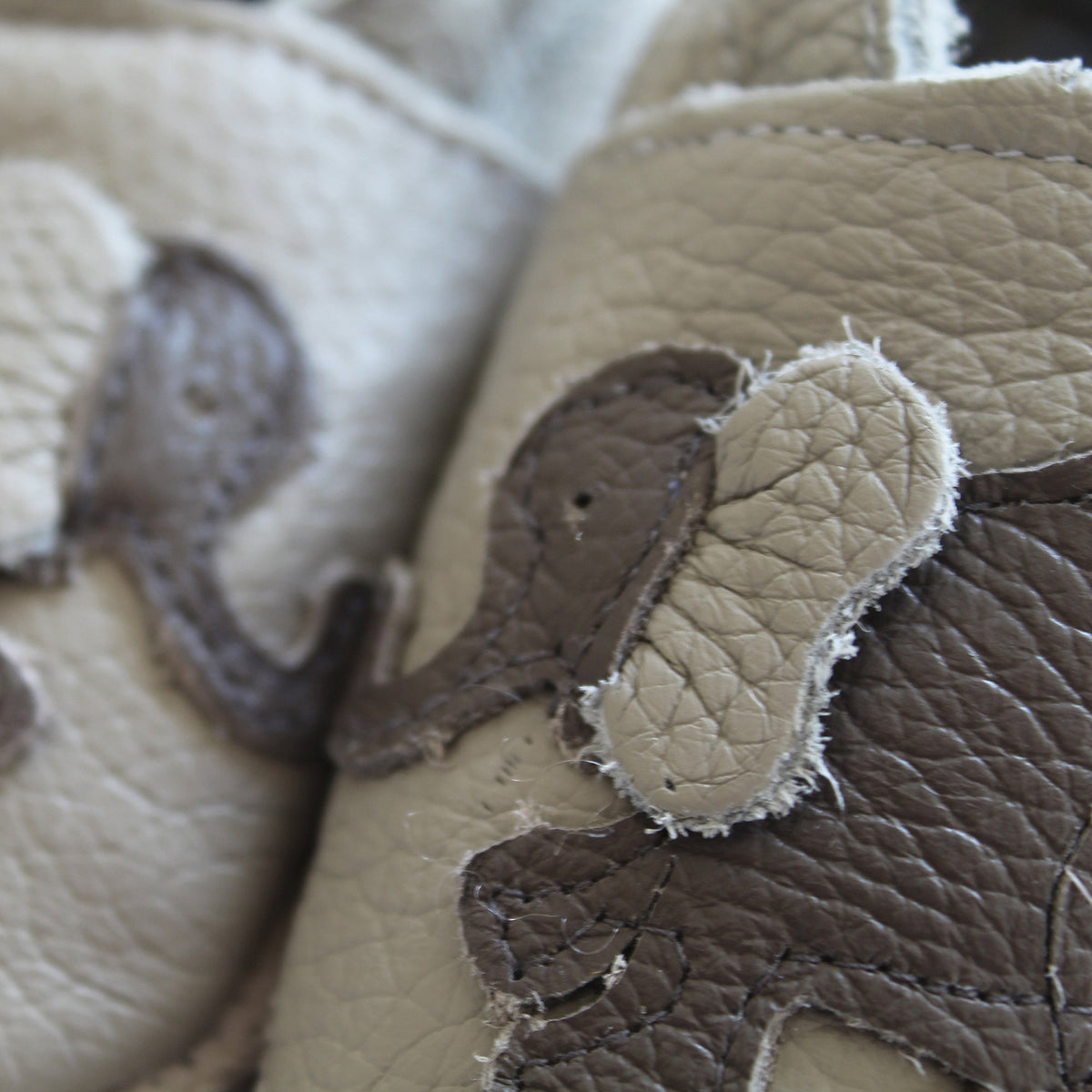 soft sole baby leather shoe detail
