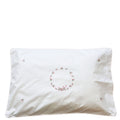 hand embroidered rosebud queen sized pillowcase
