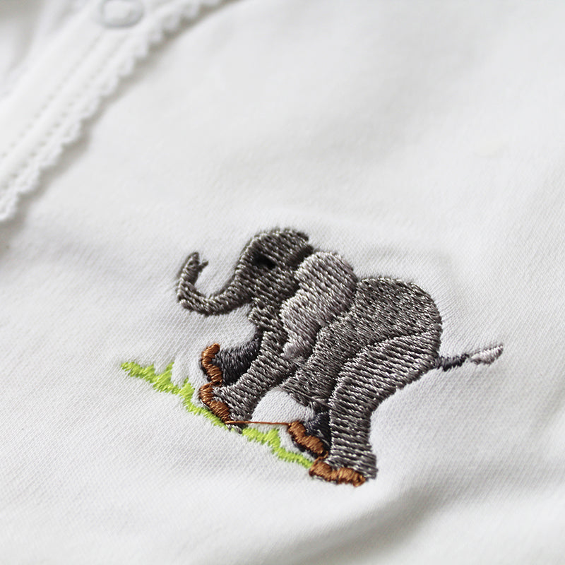 Elephant onesie detail