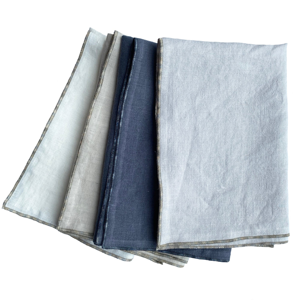 Stonewashed linen napkins 4 colorways