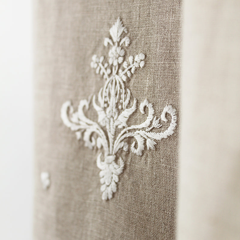 close up ornamental stitching detail