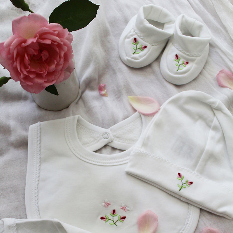 rosebud matching baby set