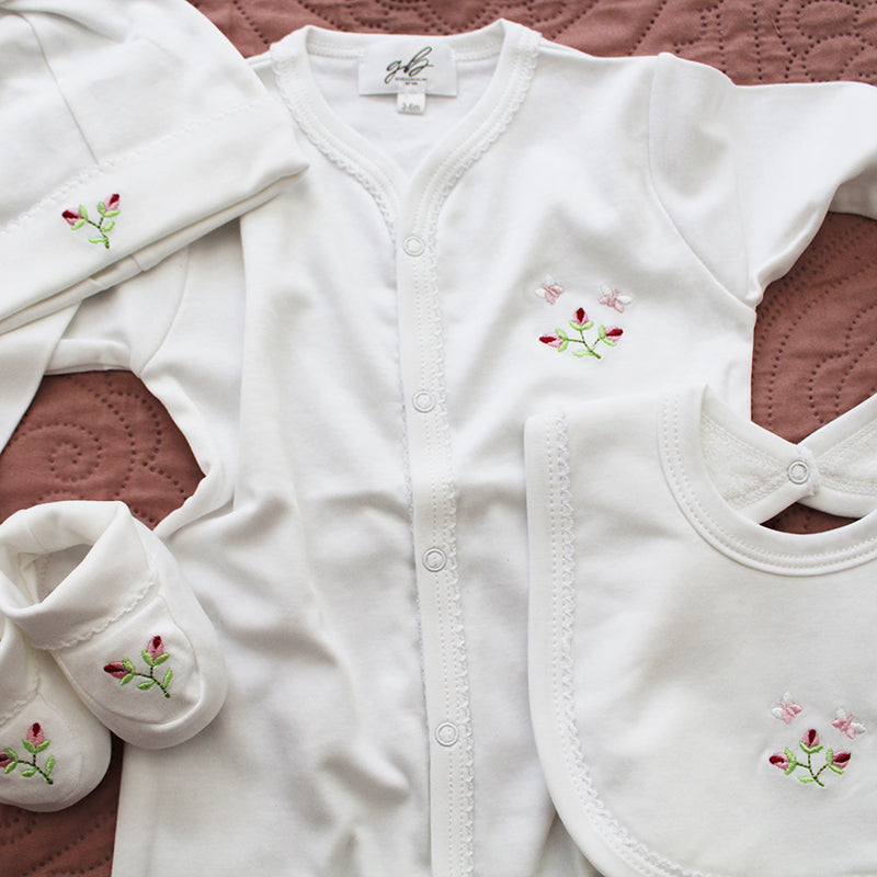 Rosebud matching set of items