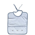 grey baby bee terry bib
