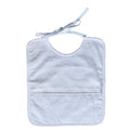 white baby bee terry bib